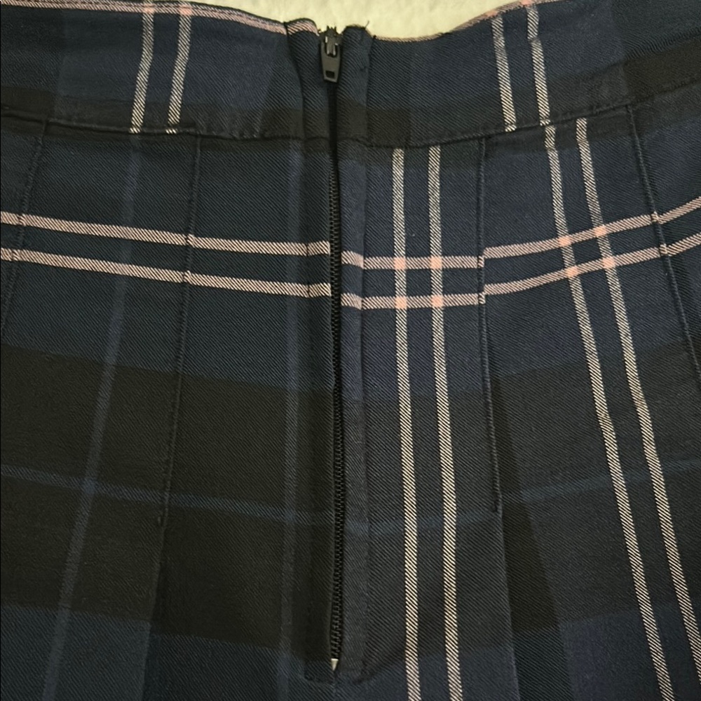 Love Tree Navy and Pink Plaid Skater Skirt - Picture 4 of 7